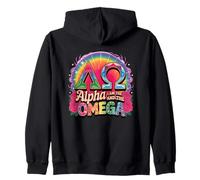 Alpha Omega I Am The And The Omega Quote Zip Hoodie