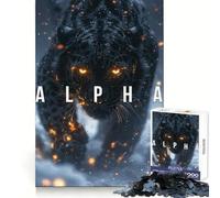 Alpha Panther Jigsaw Puzzle for Teenagers 1000 Pieces Brain Teasing Pleasant Leisure Smooth Edges Ideal Xmas Gift (38x26cm)