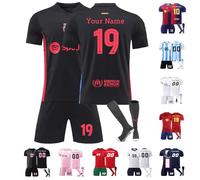 Alpha Personalised Football Shirt with Name Number - Home/Away Jerseys Set, Gifts for Boys and Girls (UK, One Size, X04)