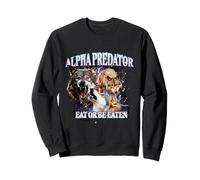 Alpha Predator Eat or Eaten Vintage 90s Bootleg Wolf Sweatshirt