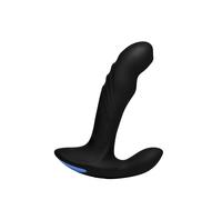 Alpha-Pro 17X P-Trigasm 3-in-1 Silicone Prostate Stimulator, Black, 6.5 Inch