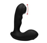 Alpha-Pro 7X P-Milker Silicone Prostate Stimulator with Milking Bead, Black