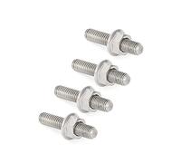 Alpha Rider 8pc Exhaust Studs & Nuts for 1984-2015 Harley Big Twin & 1986-2014 Sportster XL (Chrome, Zinc, #3/8-16, 0.375in)