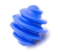 Alpha - Spiral - Heavy-Duty Rubber Dog Enrichment Chew Toy & Treat Spreader - Choose Your Color - 4" L × 3.5" W × 3.5" H (Blue)