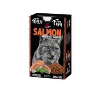 Alpha Spirit Salmon Natural Cat Treats (80g) | High Protein | Grain Free | High Nutritional Values | Suitable For All Cat Breeds