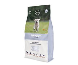 Alpha Sporting Puppy Dry Dog Food | Complete Feed for Working, Sporting & Racing Breeds | Chicken and Rice, 15kg