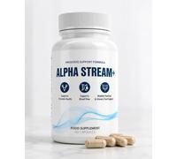 Alpha Stream+ Prostate Support Formula | Men's Daily Food Supplement | Supports Prostate Health, Healthy Blood Flow & Bladder Function | 60 Capsules | Made in UK