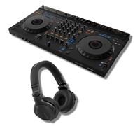 Alpha Theta DDJ-GRV6 and Pioneer HDJ-CUE1 Headphones - DJ Controller Bundle | Rebuild drum patterns mid-track with Groove Circuit, 8.1-inch jogs, 16 velocity pads, plus 32-ohm closed-back cueing
