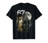 Alpha Wolf 67 Meme Howl at The Moon T-Shirt