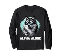 Alpha Wolf ALPHA ALONE Costume Funny Wolves Long Sleeve T-Shirt