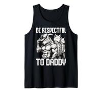 Alpha Wolf Be Respectful To Daddy Funny Werewolf Meme Cringe Tank Top