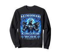 Alpha Wolf Dad Father Fatherhood Kingdom Work Ironic Meme Sweatshirt