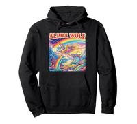 Alpha Wolf (Funny Unicorn Rainbow Graphic) Pullover Hoodie