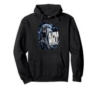 Alpha Wolf Graphic Funny Men Wildlife Nature Gift Pullover Hoodie