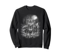 Alpha Wolf Howling at The Moon Forest Wildlife Art Design Sweatshirt