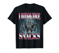 Alpha Wolf I Require Snacks Cringe Brainrot Unhinged Meme T-Shirt