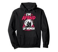 Alpha Wolf I'M AFRAID OF WOMEN Funny Wolves Pullover Hoodie