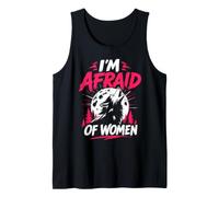 Alpha Wolf I'm Afraid of Women Funny Wolves Tank Top