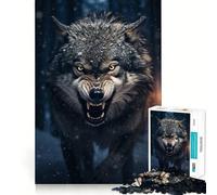 Alpha Wolf Jigsaw for Teenagers1000 Pieces Mind Skill Play Laser Cut for Flawless Fit Quiet Time Mind Exercise at Home (50x75cm)