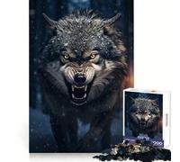 Alpha Wolf Jigsaw Puzzles 1000 Piece for Teenagers Mind Challenge Relaxed Leisure Seamless Fit Fine Xmas Gift (38x52cm)