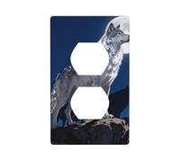 Alpha Wolf Leader Decorative Switch Plate Cover-Unbreakable Polycarbonate Wall Plate for Home Office, 1 Gang with Screws