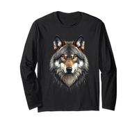 Alpha Wolf, Lone Wolf Leader, Warrior Graphic Design Long Sleeve T-Shirt