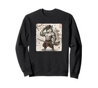 Alpha Wolf Samurai Japanese Warrior Costume Sumi-e Art Funny Sweatshirt