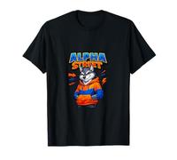 Alpha Wolf Street Style Cartoon Character Design T-Shirt