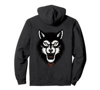 Alpha Wolf Traditional Tattoo Graphic For Men Lone Wolves Pullover Hoodie