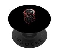 Alpha Wolf Under Moon Red Eyes Night Howl PopSockets Adhesive PopGrip