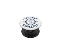 Alpha Wolf University Brainrot Meme Alpha Wolf PopSockets Adhesive PopGrip