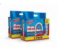 Alpha7 2 Pack (6 Sachets) Drain Unblocker, Sink Cleaner, Heavy Duty Powder Formula for Blockages in Kitchen Sink, Shower, Bath & Bathroom, Drain Cleaner, Unclogging Drains