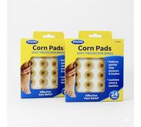 Alpha7 2 Pack Corn Pads Soft Protector Rings 48 Pcs | Instant Pain Relief for Corns | Calluses & Bunions | Cushioning Foot Pads for Shoe Pressure & Friction