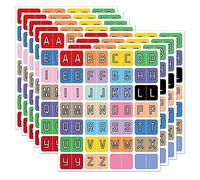 Alphabet A to Z 26 Letters Index File Folder Labels Multicolor Alphabet Tabs - Color Coded A to Z Tab Dividers Stickers Alphabet Letters Teacher Supplies Stickers for Classroom Book Organizing 560 Pcs