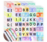 Alphabet A to Z 26 Letters Index File Folder Labels - Multicolor Alphabet Tabs - Color Coded A-Z Tab Dividers & Stickers - 560 Pcs