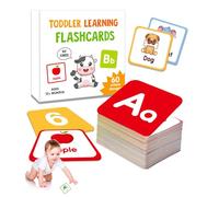 Alphabet ABC Flash Cards for Toddlers 60-Pack - Reusable Flashcards with Uppercase & Lowercase A-Z and Colorful Animal Illustrations for Early Learning, Pre-K Letter Recognition & Language Skills