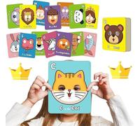 Alphabet Abc Flash Cards With Animal Masks, 26 Pcs Alphabet Mask Cards, Learning Cognitive Toys, Flash card Early Educational Learning Interactive Education Tool For Baby Toddler Kid (Mask Cards, 1)