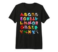 Alphabet ABC Learning ABC for Boys Girls Teachers Adults ABC Premium T-Shirt