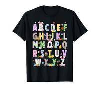 Alphabet ABCs Teachers Bunny Easter Eggs Easter Day Women T-Shirt