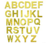 Alphabet Acrylic Mirror Wall Stickers DIY Set with 26 English Letters for Party, Bedroom, and Office Wall Decor (S)