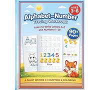 Alphabet and Number Tracing Workbook | Full Color Edition: Learn to Write Letters A-Z and Numbers 1-20 | Tracing, Counting and Coloring Activities for Kids Ages 3-8