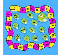 Alphabet and Numbers Lily Pad Vinyl Tuff Tray Insert - 55 x 55 cm - Ideal for Tiger Play Tray - Play Tray NOT Included