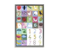 Alphabet Animal Learning, 16 x 24 Inch Canvas in Floater Frame