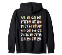 Alphabet Animals ABCs Letters Kindergarten Boy Girls Teacher Zip Hoodie