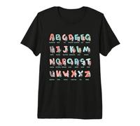 Alphabet Animals I School Beginner Students Children Girls Boys Premium T-Shirt