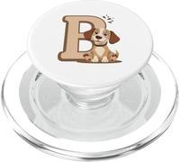 Alphabet B Animal Portrait Dog PopSockets PopGrip for MagSafe