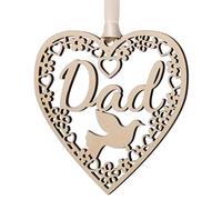Alphabet barn Dad Memorial Gift Plaque Remembrance Decoration In Loving Memory Grandad Grandpa Loved One In Sympathy Wooden Heart Dove Christmas Tree Bauble Present from Son Daughter Children