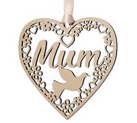 Alphabet barn Mum Memorial Gift Plaque Remembrance Decoration In Loving Memory Wooden Heart Dove Christmas Tree Bauble Present from Son Daughter Husband