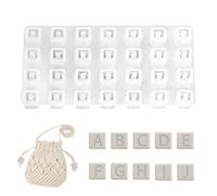 Alphabet Beads - Mini Resin Letter Kit, Soft Silicone Casting Mold, Compact DIY Tool that Supports Personalized Jewelry, Keychains | DIY