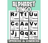 Alphabet Bingo Uppercase And Lowercase: Learn The Letters Of The Alphabet Bingo Activity Book With Animals